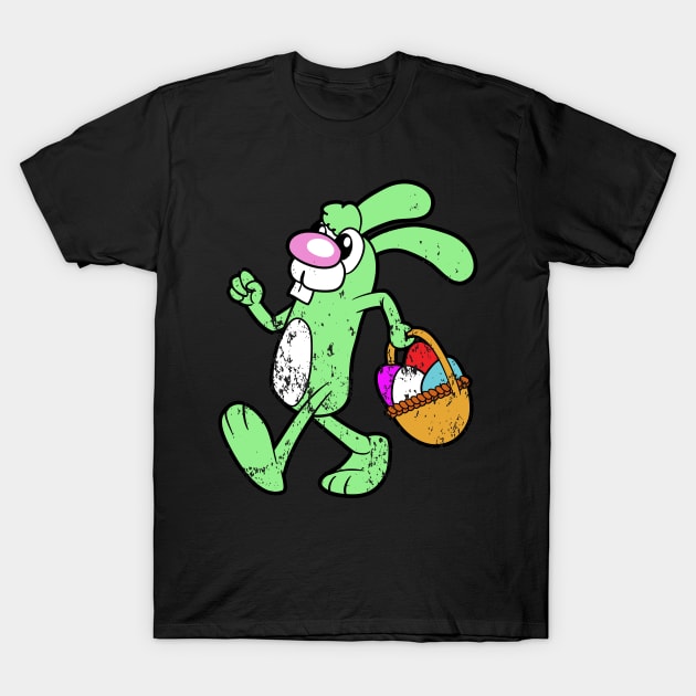 Retro Vintage Grunge Easter Bunny T-Shirt by happyeasterbunny